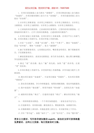 项目建设类排比句40例（2023年3月29日）.docx