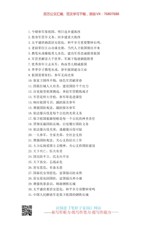 实用部队标语195条.docx