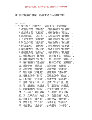 80例比喻类过渡句，形象生动令人印象深刻.docx