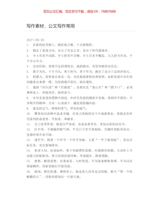 写作素材，公文写作常用.docx