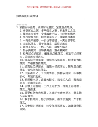 抓落实的经典好句.docx