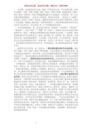X县委常委在分管领域组织生活会上的讲话​​​​​​​​​​​​.docx