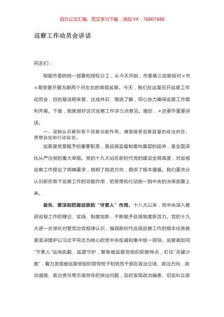 巡察工作动员会讲话.docx