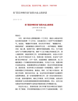 在“百日冲刺行动”动员大会上的讲话.docx