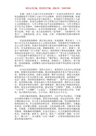 研讨发言：赓续百年奋斗路启航法治新征程新篇章 凝心聚力谱写法院工作.docx