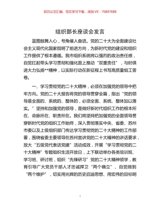 20221121-组织部长座谈会发言.docx