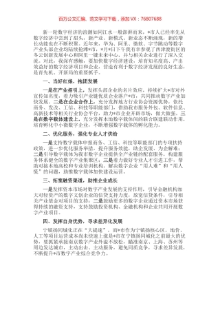 加快发展数字产业 助推全市高质量发展——中青班交流发言材料.docx