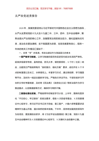 从严治党述责报告.docx