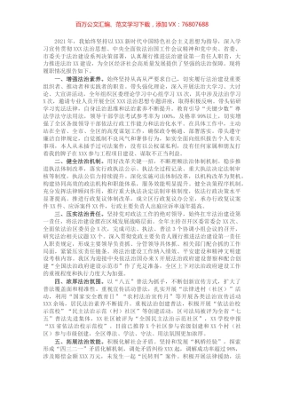 履行推进法治建设第一责任人职责述职报告.docx
