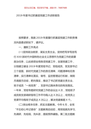 2019年度书记抓基层党建工作述职报告.doc