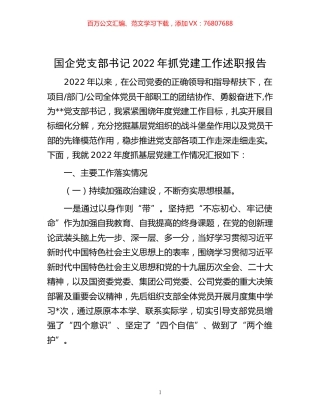 -国企党支部书记2022年抓党建工作述职报告.docx