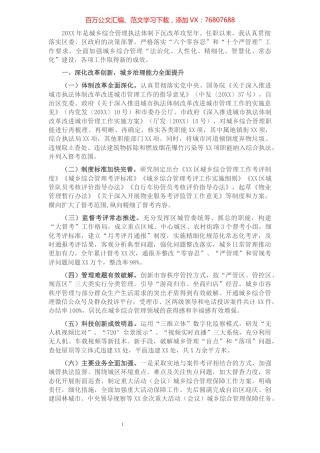 X区城市管理执法局局长述职报告.docx