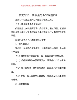 -公文写作：高手是怎么写问题的？.docx
