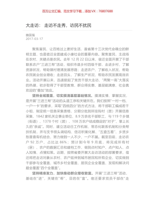 大走访： 走访不走秀，访民不扰民.docx