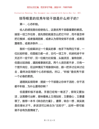 领导眼里的优秀年轻干部是什么样子的？.docx