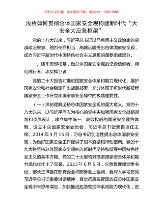 浅析如何贯彻总体国家安全观构建新时代.docx