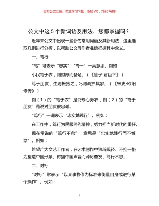-公文中这5个新词语及用法，您都掌握吗？.docx