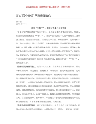 落实“两个责任” 严肃责任追究.docx