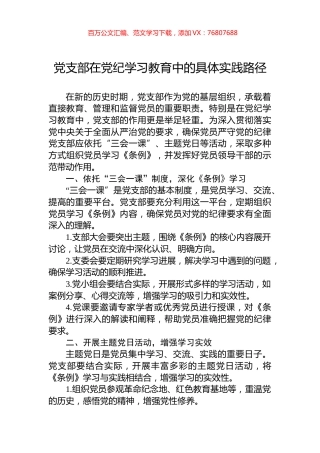 党支部在党纪学习教育中的具体实践路径.docx