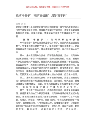 抓好“牛鼻子”　种好“责任田”　用好“撒手锏”.docx