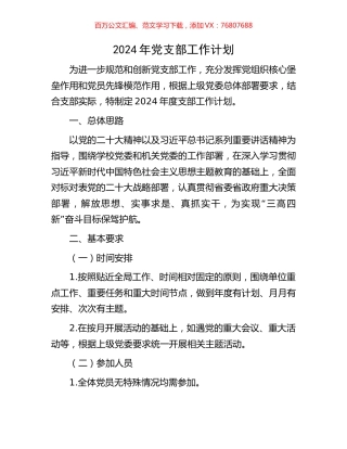 2024年党支部工作计划.docx