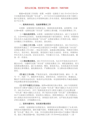 民宗委党组关于巡察“回头看”整改进展情况通报.docx