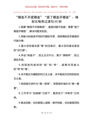 -“哪壶不开提哪壶”“提了哪壶开哪壶”：精彩比喻类过渡句50例.docx