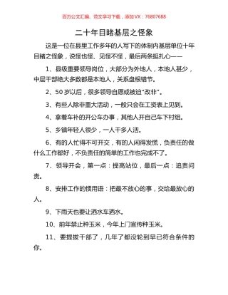 二十年目睹基层之怪象.docx