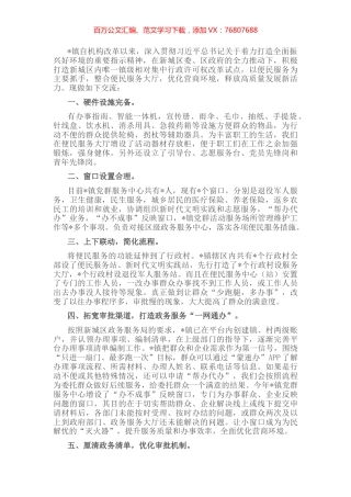 镇人民政府党群服务大厅建设情况汇报.docx