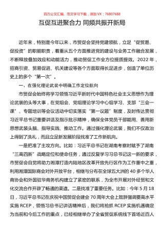 市贸促会2022年工作总结.docx