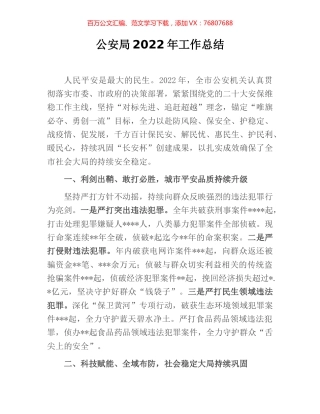 公安局2022年工作总结 (2).docx