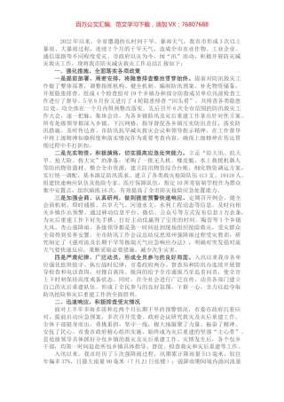 防灾减灾救灾专项总结报告.docx