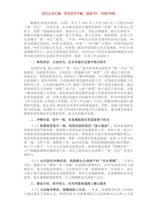 驻村“第一书记”工作总结.docx