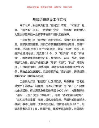 -基层组织建设工作汇报.docx