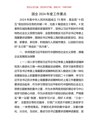 国企2024年度工作要点.docx