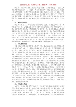 区审计局2021年度工作情况总结.docx