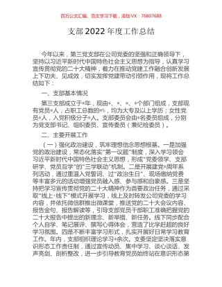 支部2022年度工作总结.docx