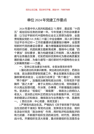 单位2024年党建工作要点.docx