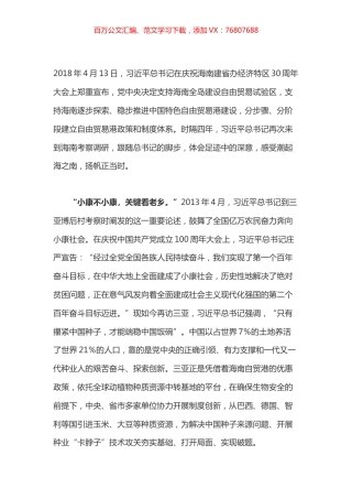 学习总书记海南考察心得之五.docx