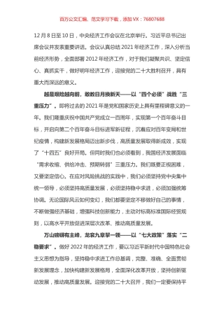 中央经济工作会心得体会之二.docx