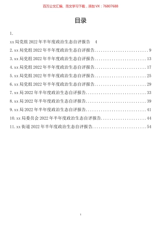 领导班子政治生态自评报告汇编（11篇）.docx