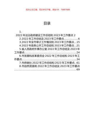 2022年工作总结和2023年工作要点汇编.docx