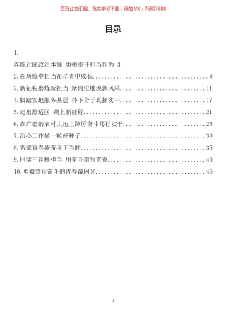 青年干部座谈会交流发言材料汇编（10篇）.docx