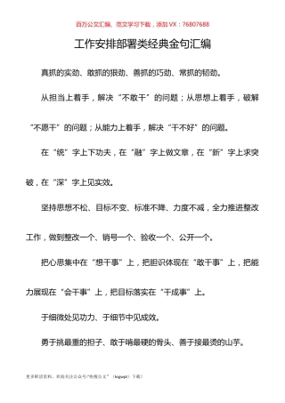工作安排部署类经典金句汇编.docx