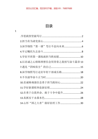 年轻干部在青年干部座谈会上的发言材料汇编（14篇） (2).docx