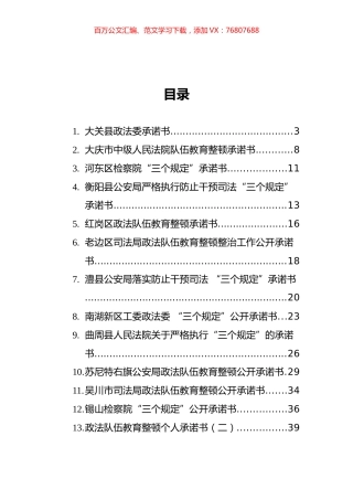 政法队伍教育整顿公开承诺书汇编（23篇）.docx
