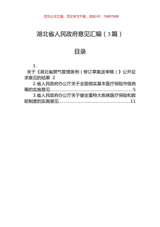 湖北省人民政府意见汇编（3篇）.docx