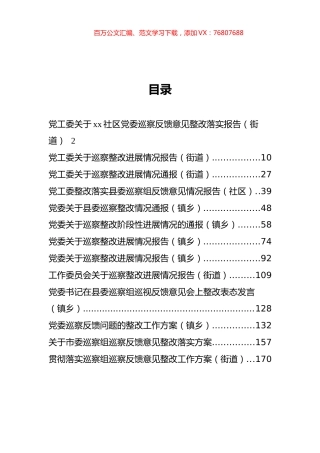 巡察整改进展情况报告和表态发言汇编（13篇）.docx