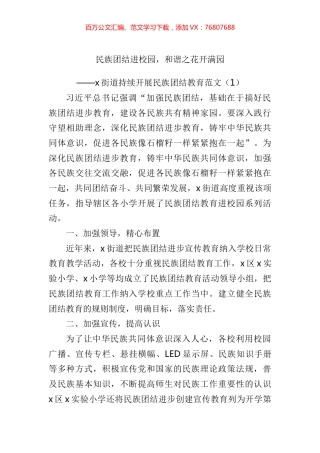 民族团结进校园活动材料汇编.docx