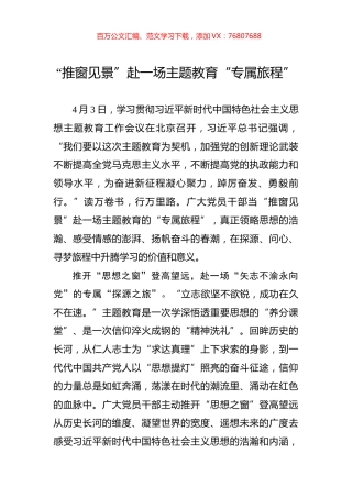 “推窗见景”赴一场主题教育“专属旅程”.docx
